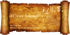 Árva Bagamér névjegykártya